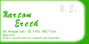 marton ereth business card